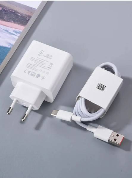 Сетевое зарядное устройство USB для Huawei SuperCharger (66W, QC3.0, кабель Type-C) Белый